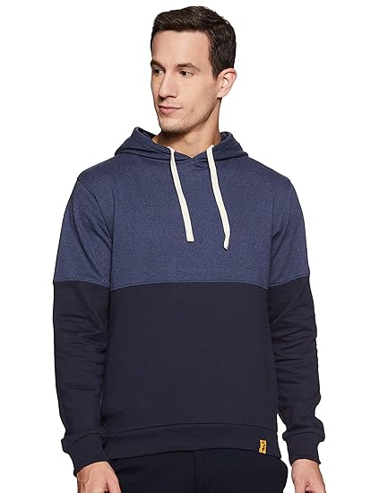 Men's Colour-Blocked Regular Fit Sweatshirt with Hoodie for Winter Wear | Full Sleeve | Cotton Sweatshirt|Casual Sweatshirt for Man | Western Stylish Sweatshirt for Men