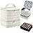 CTWWFS Nail Polish Organizer and Nail Lamp Case, Nail Kit Organizer Holds 30 Bottles (15ml - 0.5 fl.oz) and a Nail Lamp, Nail Polish Carrying Case with Manicure Tools Storage Sections (A-White)