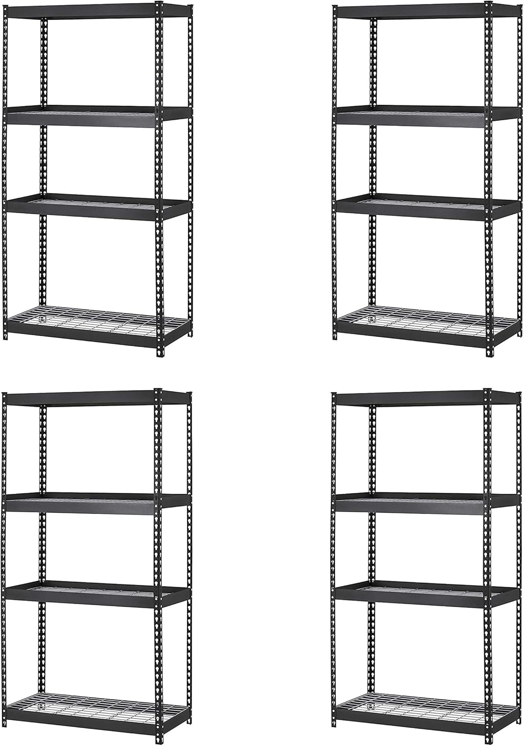 Muscle Rack TRK361860W4 Depth Steel Shelving Unit, 4Shelf