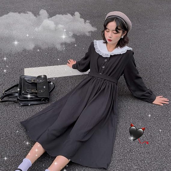 gothic dress cute Lolita Girl Retro Gothic Dress Costume Ruffle Slip Cosplay Dress Cute  Summer