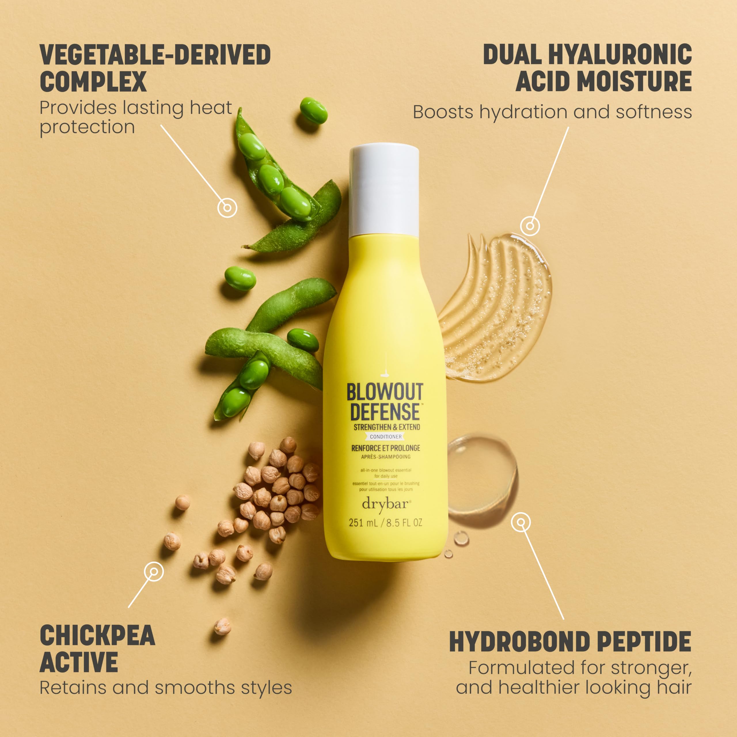 Drybar Blowout Defense Strengthen & Extend Conditioner, Lightweight Texture, Hydrates, Detangles, Reduces Breakage, No Build-Up, Long-Lasting Blowouts