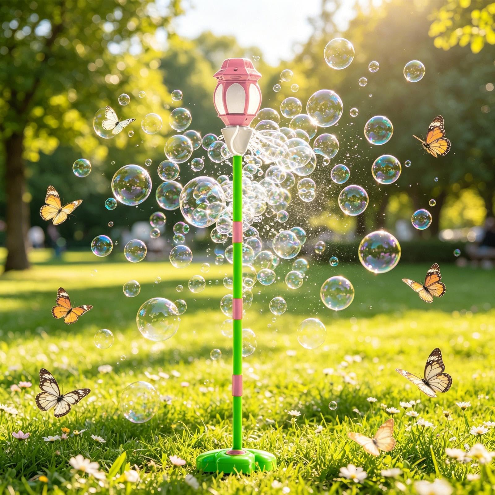 Stojąca Maszyna do Puszczania Baniek Automatyczna Muzyczna Zdalnie | Zabawki Wodne Na Zewnątrz na Imprezę Ogród Lato Plaża Basen Park Ślub Spotkanie