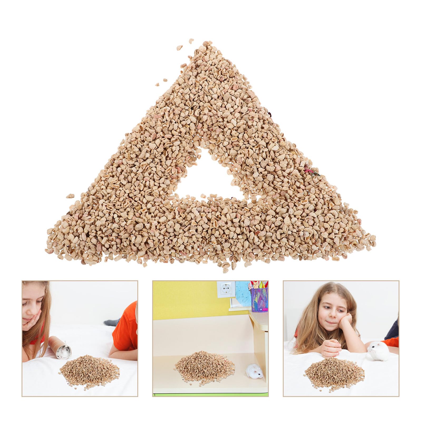 iplusmile 1000g Lettiera per Criceti di Rivestimento Naturale di Pannocchie di Mais per Gabbie di Piccoli Animali Domestici Come Coniglietti Scoiattoli Gerbilli e Porcellini Additivi