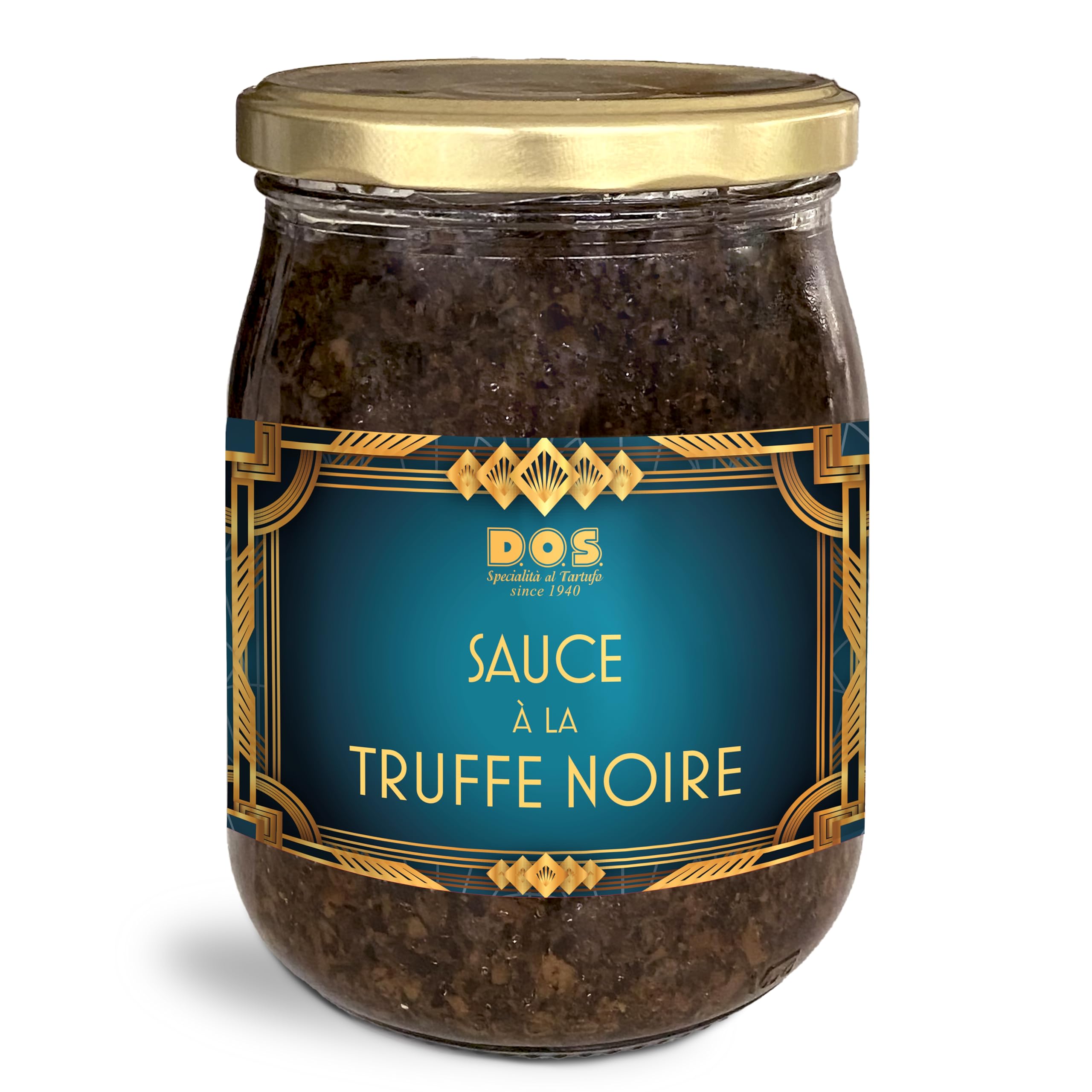 Sauce à la Truffe Noire 500g | Sauce aux Truffes | Melanosporum Vitt. | Artisanat Italienne | Sans gluten | Pour les pâtes, la viande, la pizza | DOS Tartufi