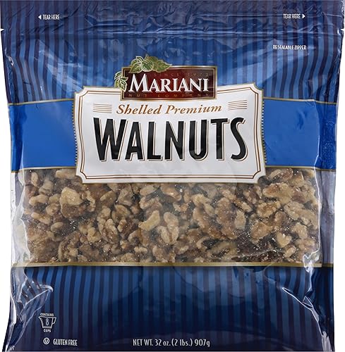 Mariani Nut - Nueces de California de alta calidad, sin gluten, certificado Kosher, bolsa de pie