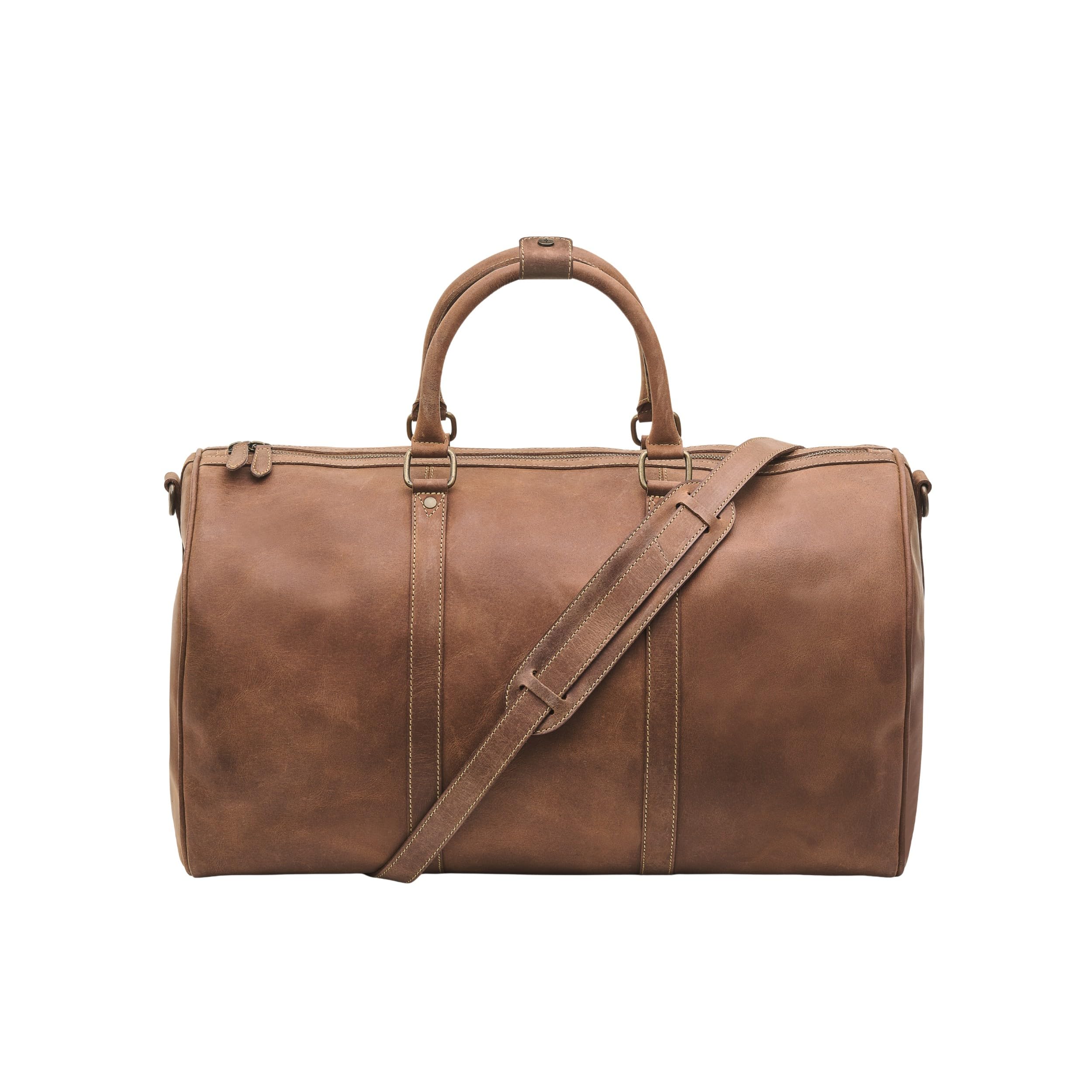 DRAKENSBERG Weekender 'John' - elegancka skórzana torba podróżna dla kobiet i mężczyzn, nadaje się do bagażu podręcznego, 40 l