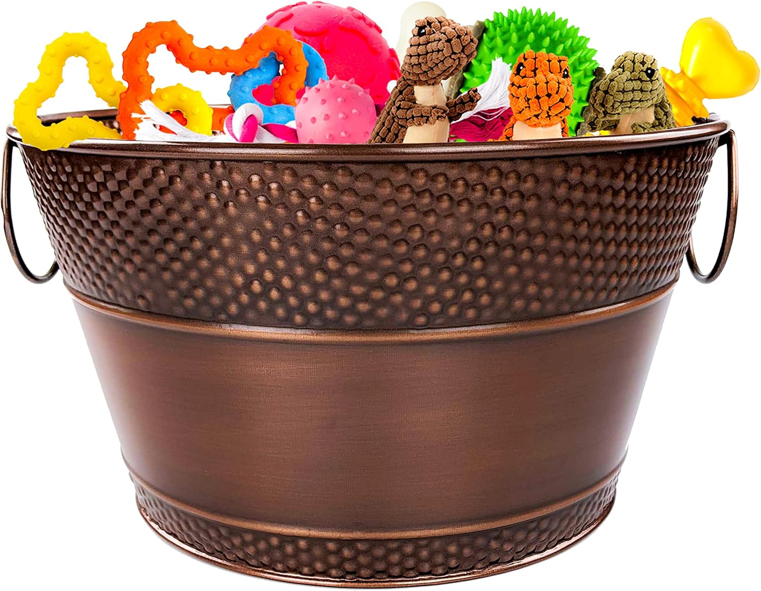 Metal Indestructible Dog Toy Bin Storage Bin with Handles