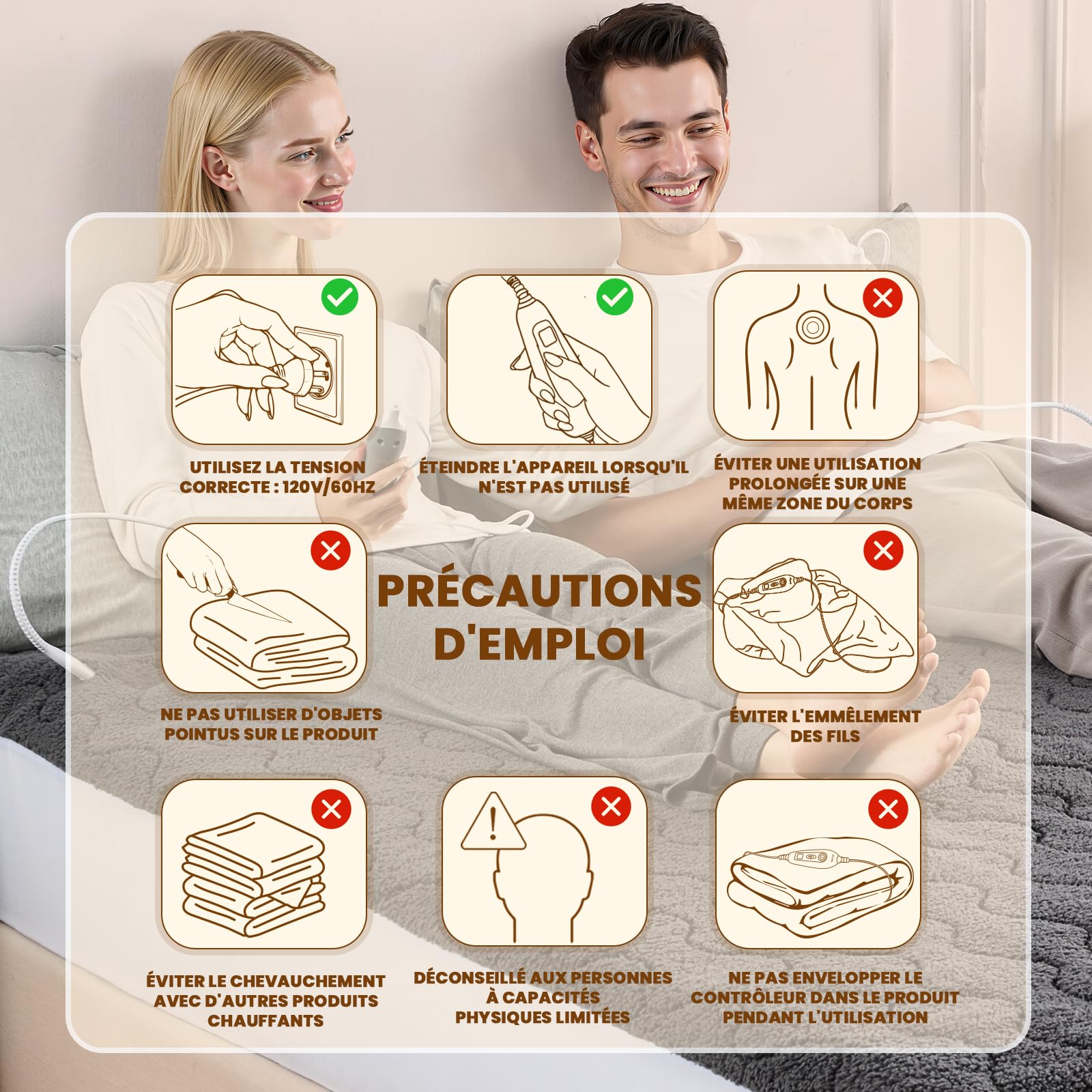 Bearhug Coprimaterasso elettrico 150 x 200 cm, grigio scuro, 200 g/m², 10 livelli di riscaldamento, doppia zona, timer da 12 ore, cavo da 5,8 m, per materassi fino a 45 cm, lavabile, certificato CE
