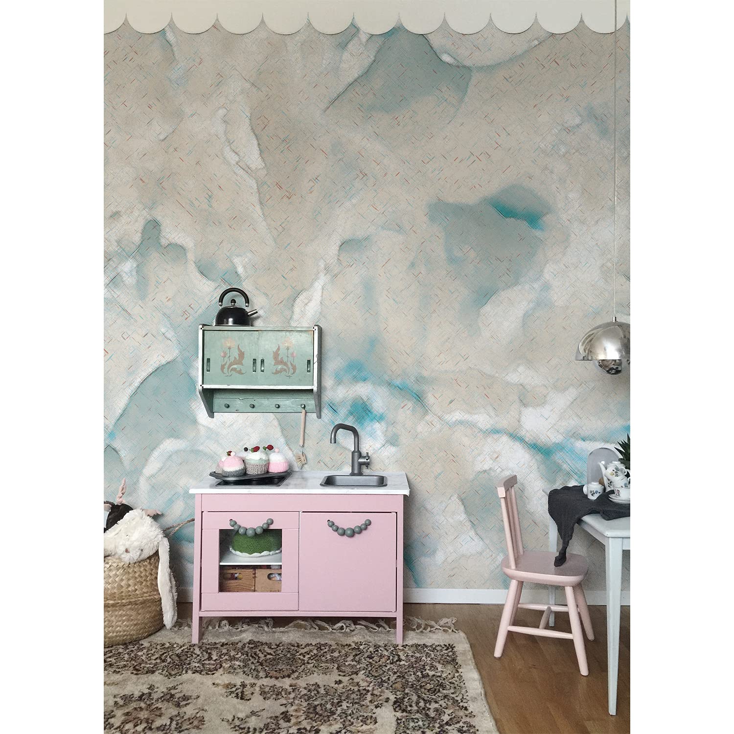 Pegatina con foto floral 152x104 cm fotomurale autoadhesiva para renovar paredes dañadas