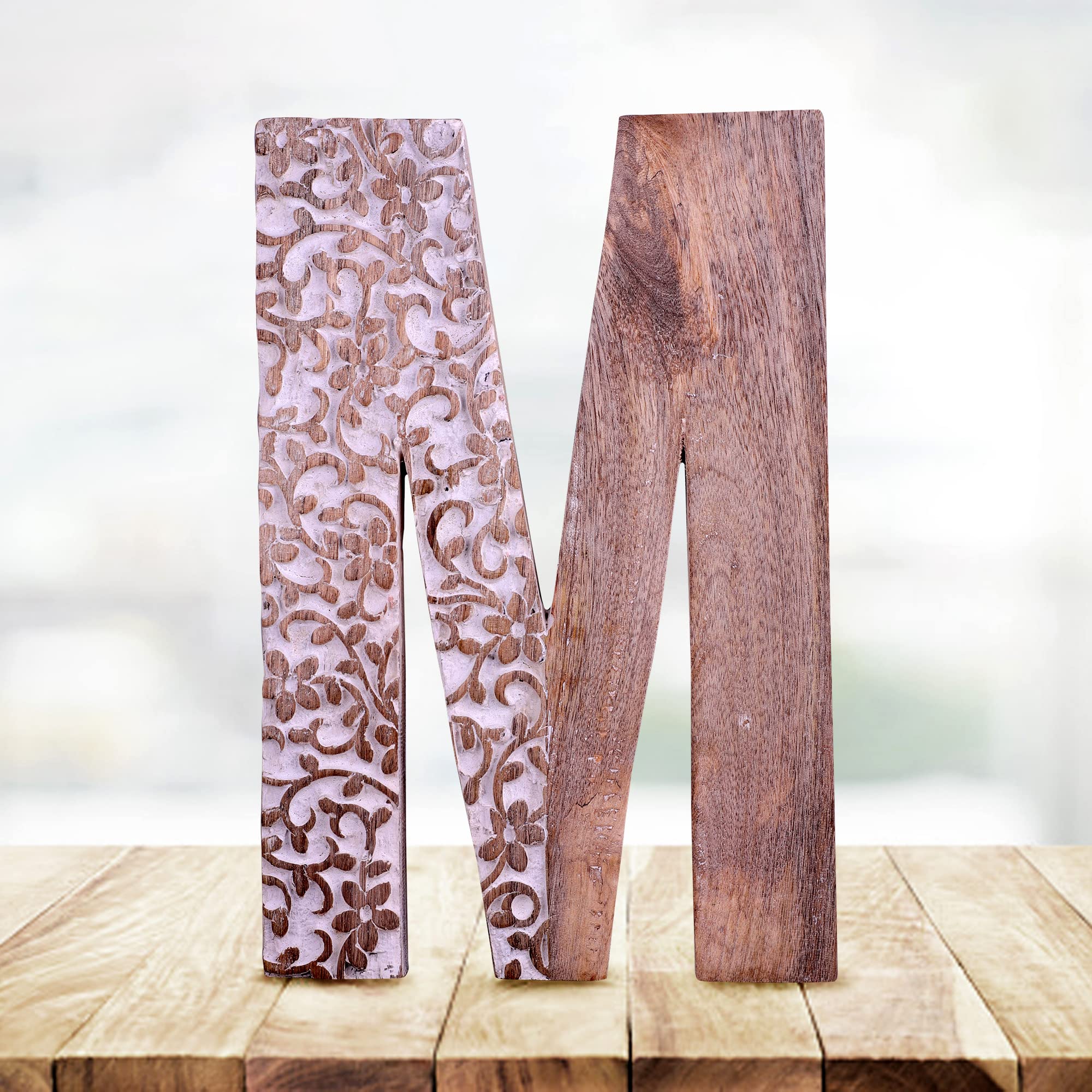 Buy Decorative Wood Letter Standing and Hanging Wooden Alphabets Block for Wall Decor Shabby