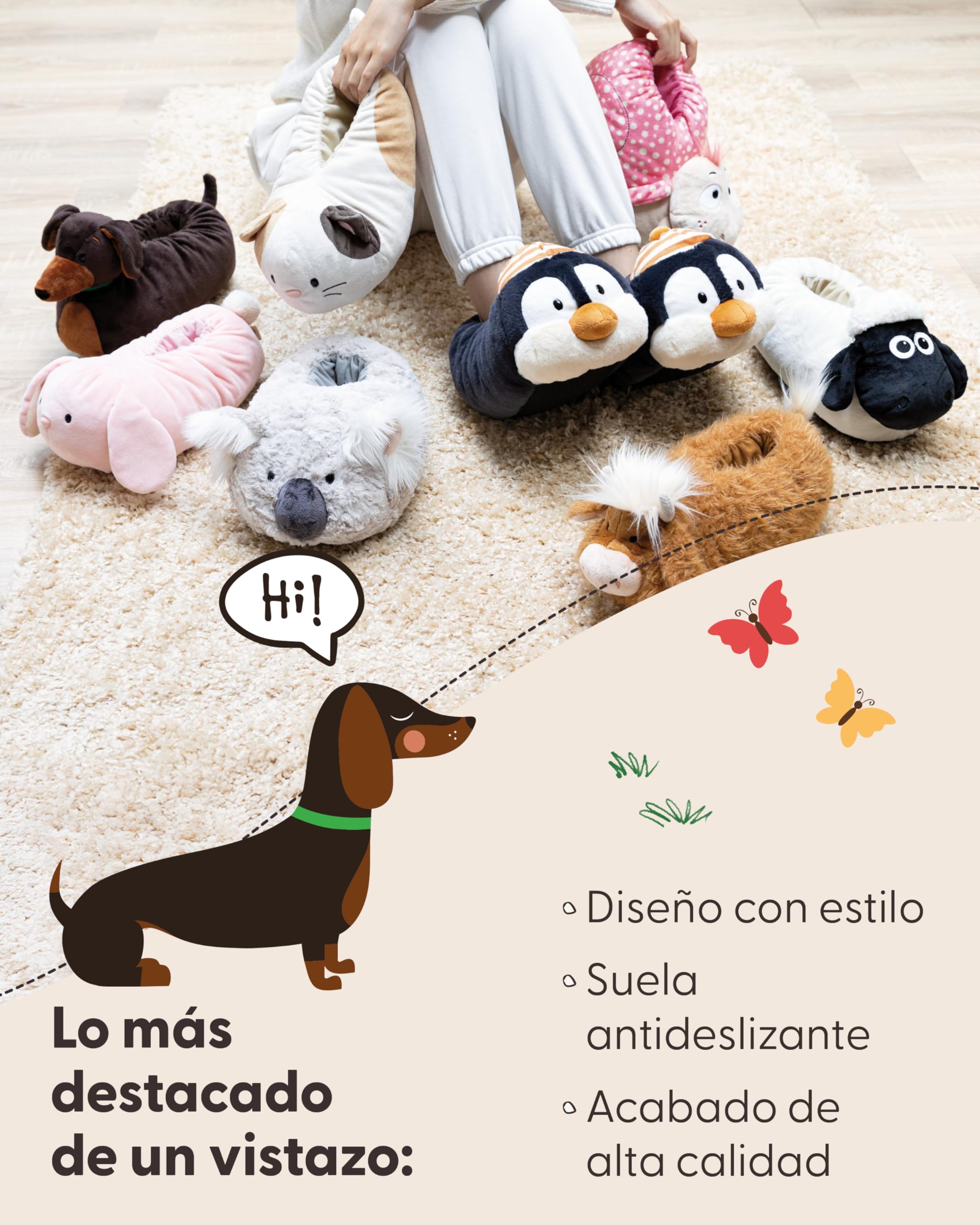 NICI Zapatillas de estar por casa Pingüino Jorge Thunder, 36-39 (M), gris, cálidas, de pelo, para niños y personas adultas, con diseño de animal y suela antideslizante - 62449