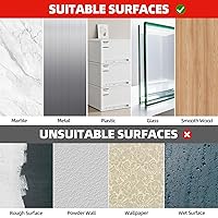 Vista 8 de 0.39in X 9.85ft Double Sided Tape Heavy Duty, Removable Mounting Tape for Wall, White Sticky Foam Tape, Picture Hanging Strips & Poster Hanger