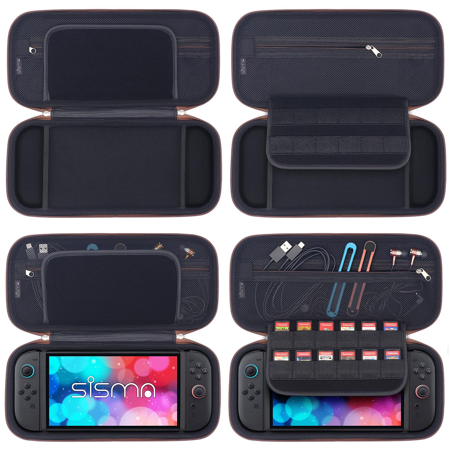 sisma Funda Delgada Compatible con Nintendo Switch 2 - Estuche Protector para Guardar y Proteger Consola Switch2 y Accesorios - Bolsa de Transporte — view 4