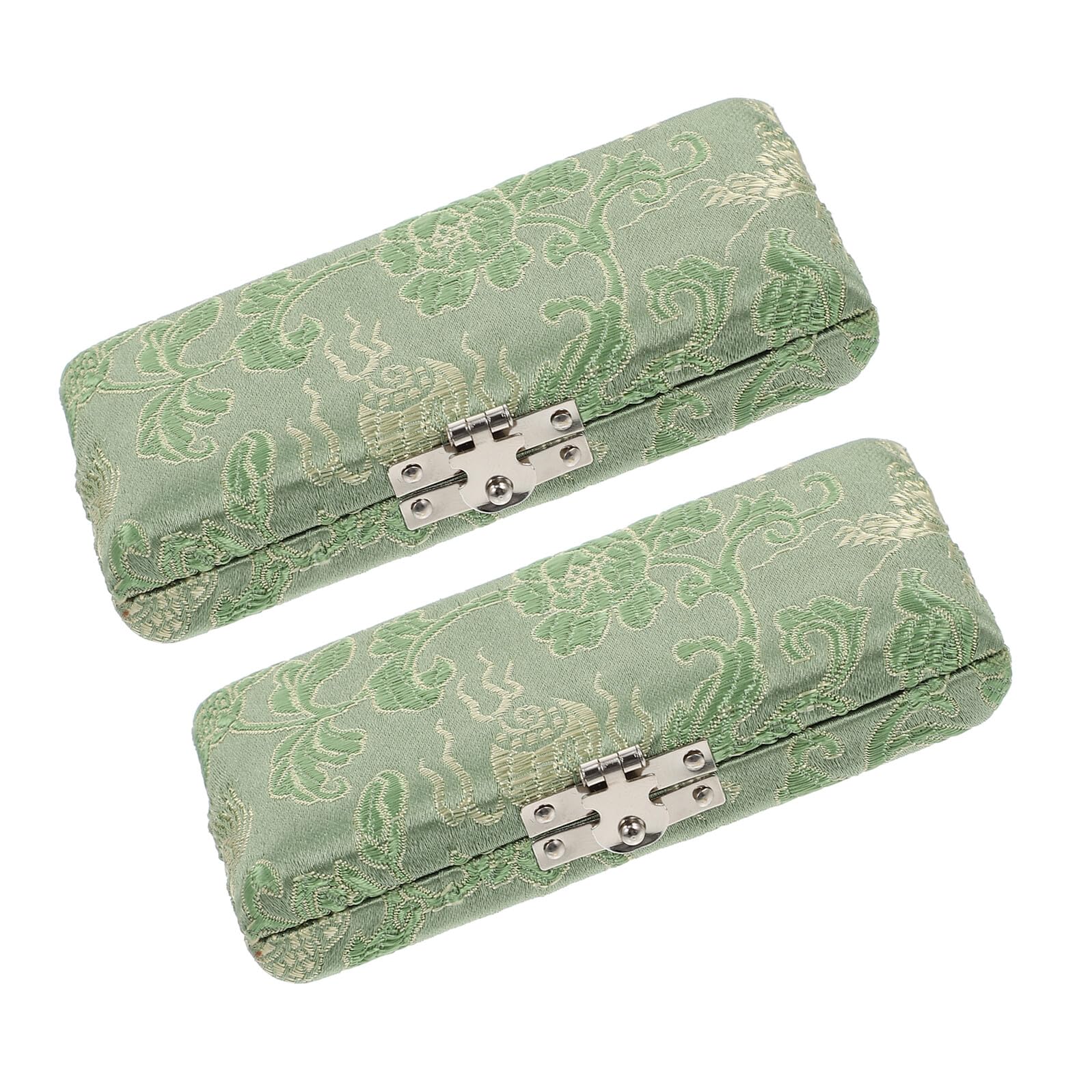2 Piezas Estuche Cubierta de Seda Verde Cañas de Oboe de Madera Sólida para Cierre de Presión Adecuado para Uso Diario y Viajes