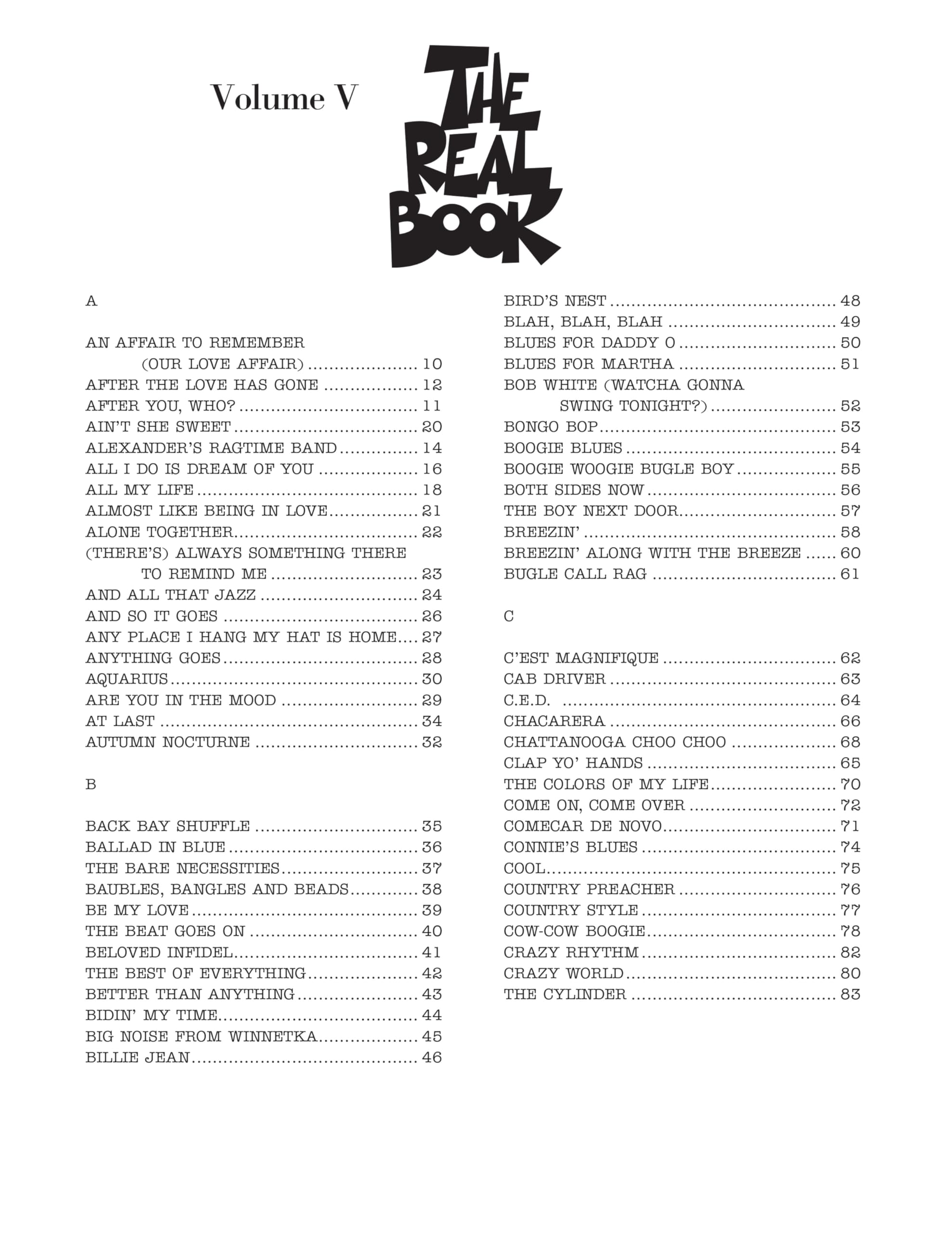 The Real Book: C Instruments (5)