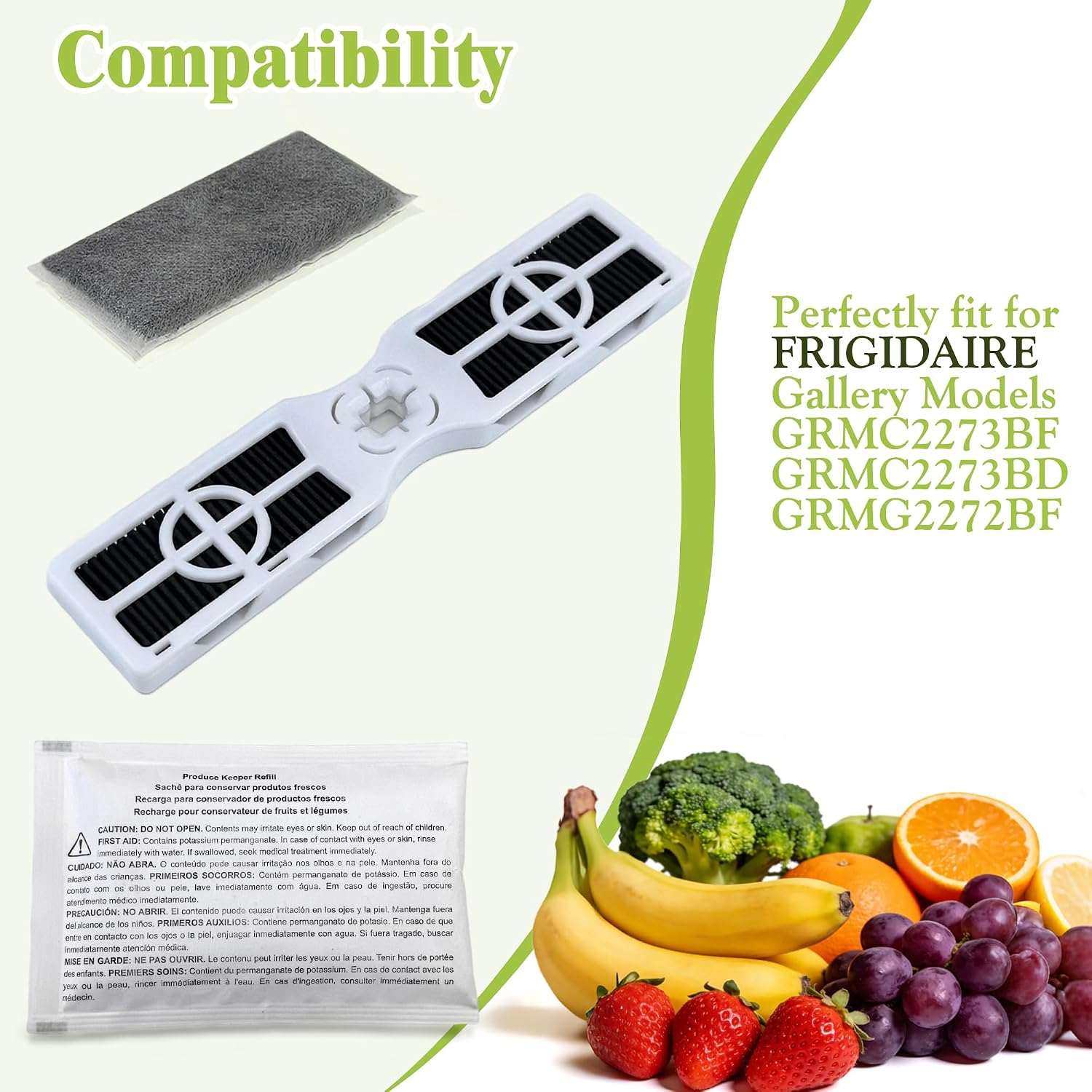 Newke 2 Air Filter & 4 Carbon Filter and 2 Fruit and Veggie Saver image 5