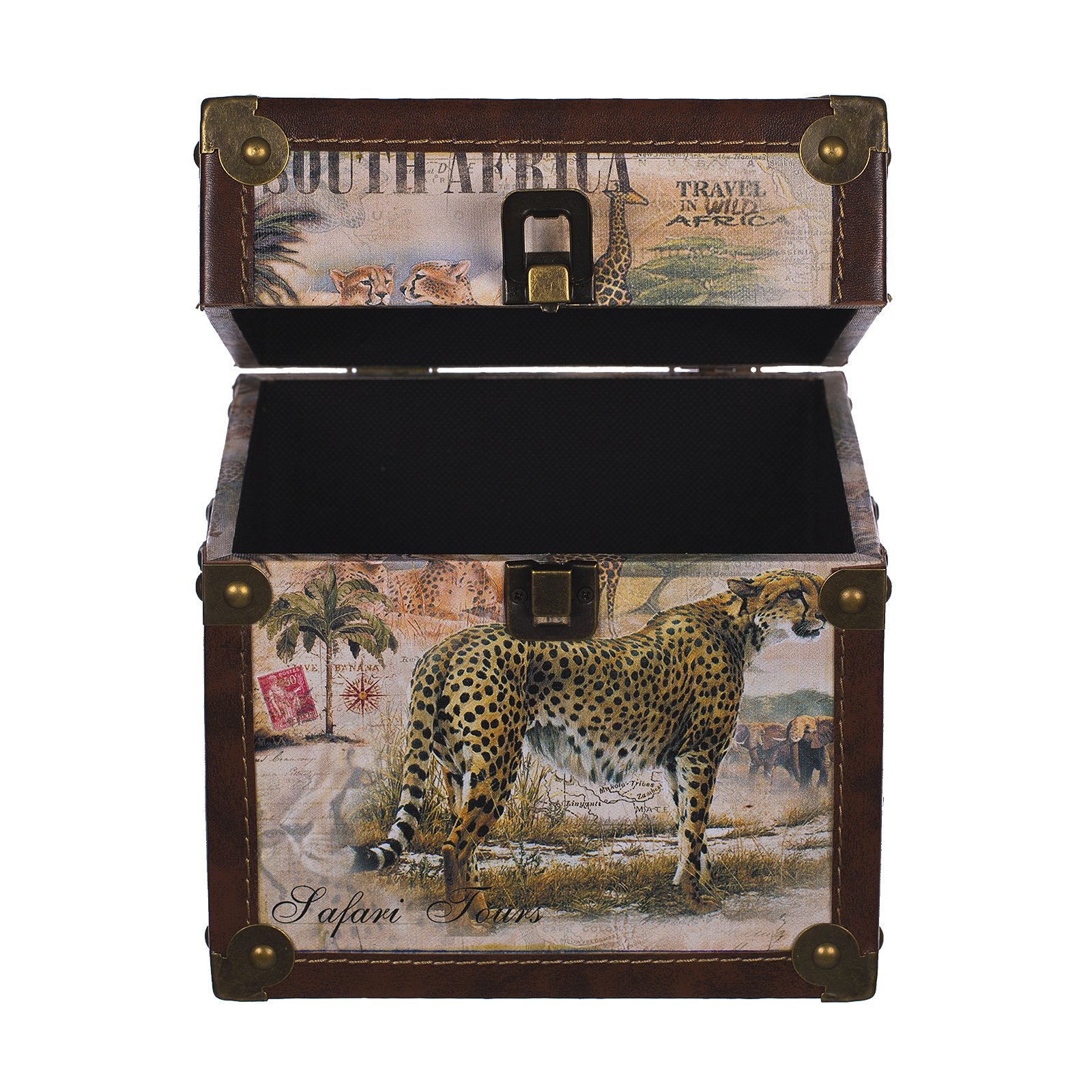 Holztruhe Kolonialstil Mit Metallbeschlägen - Schatzkiste In 4 Größen