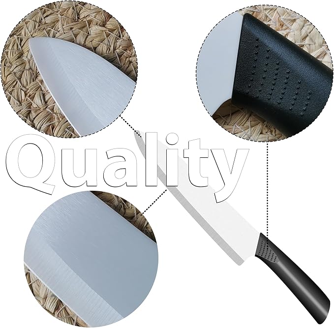 Set Cuchillos Cerámica Santoku 7 Pulgadas Chef 8 Pulgadas miniatura 3