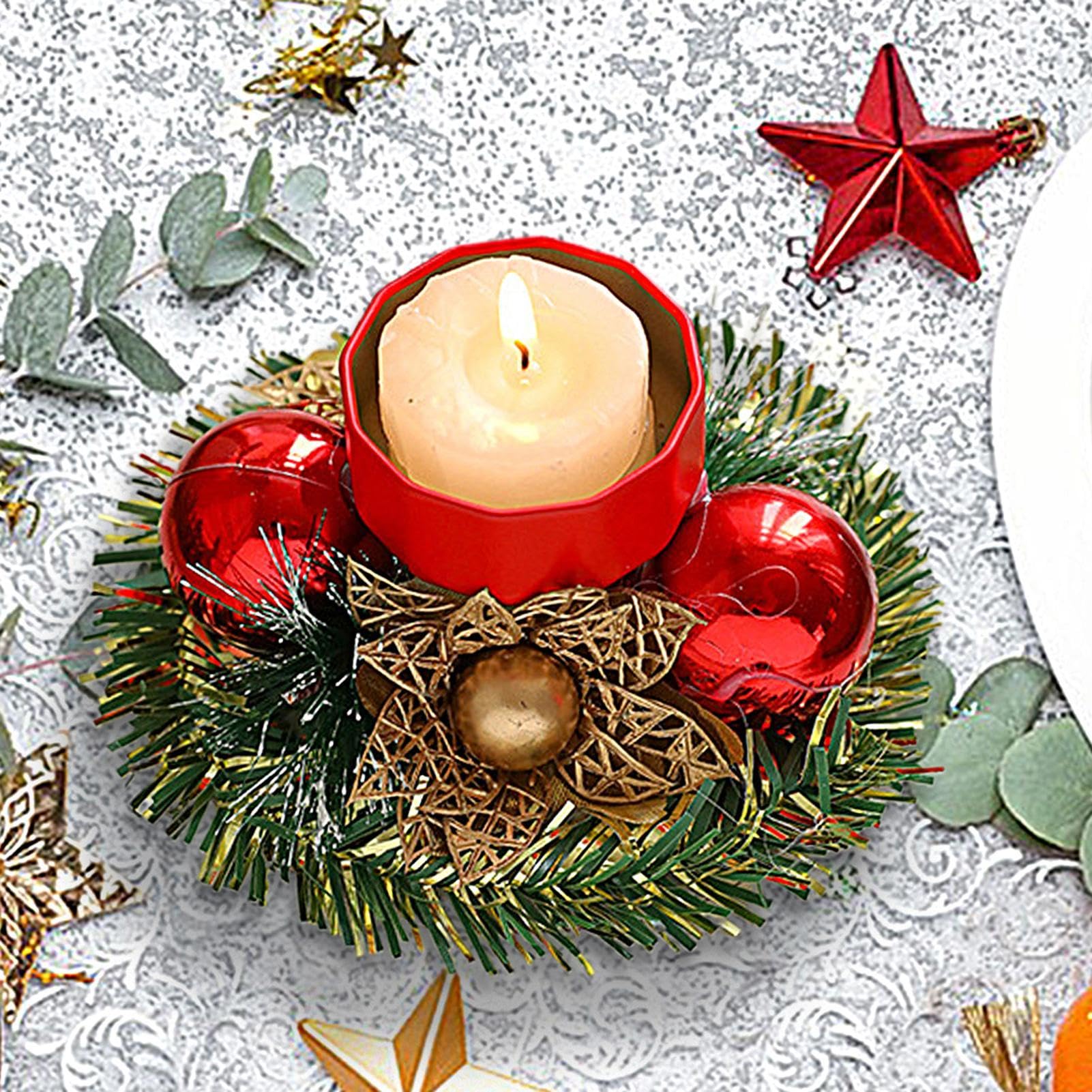 Amazon.co.jp: クリスマス キャンドル ホルダー、クリスマス