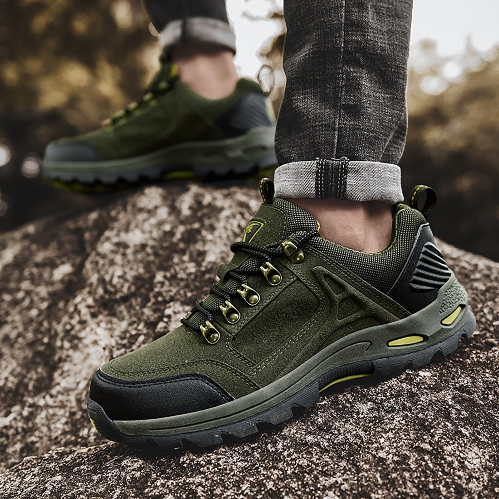 Zapatos de senderismo para hombre, impermeables, transpirables