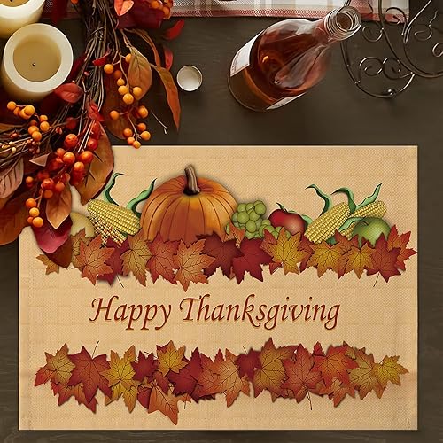 Vista 776 de Juego de 6 manteles individuales rojos para el día de San Valentín, diseño de corazón de San Valentín, resistentes al calor, lavables, manteles