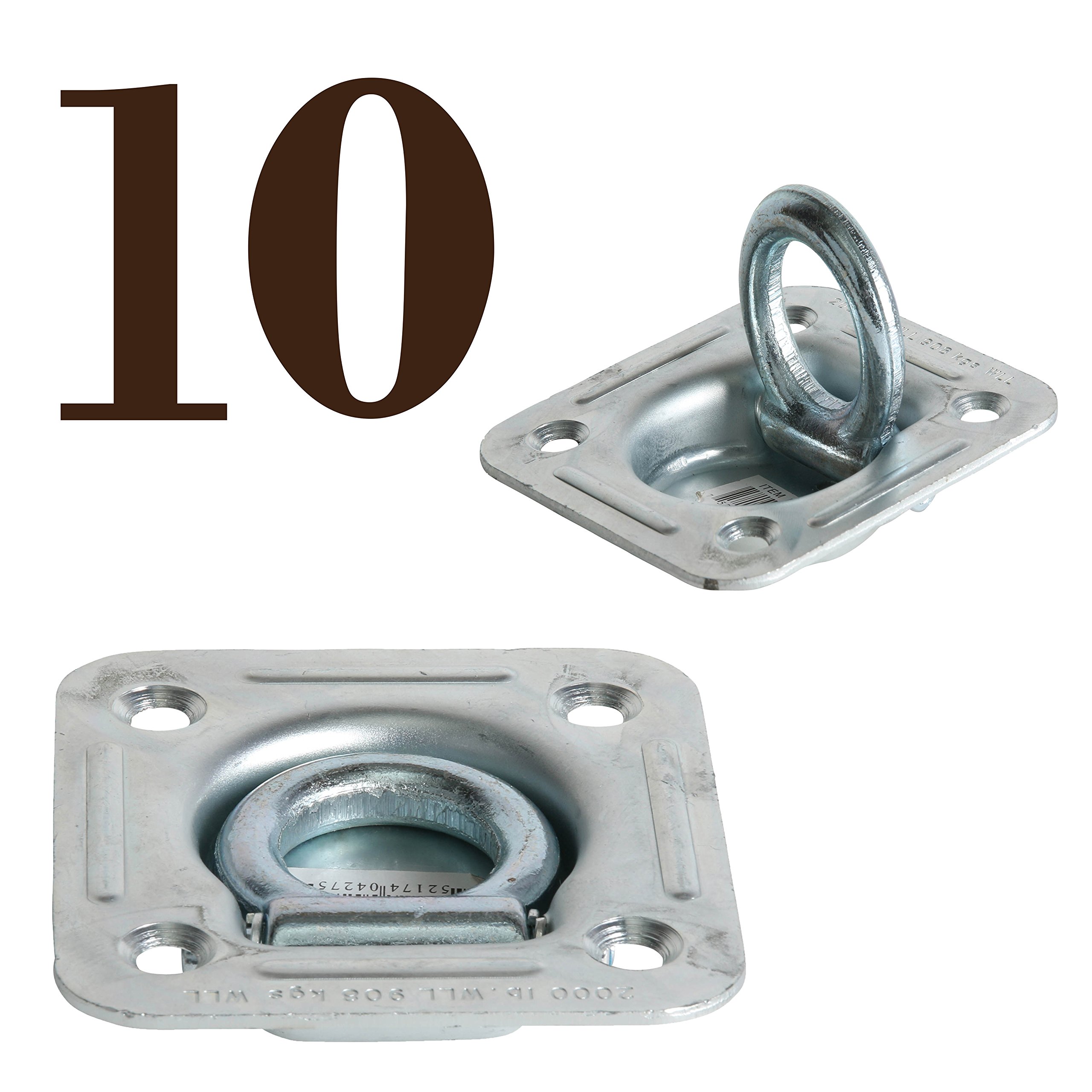 Buy 10 D Ring TieDown Anchors (Large Square), Recessed Pan Fitting