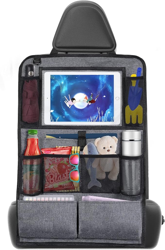 Organizer Sedile Posteriore Auto In Tessuto Oxford Impermeabile, 2 Pezzi Con 9 Tasche E Supporto Tablet Fino A 10 Pollici, Per Mantenere L'Abito Pulito E Ordinato