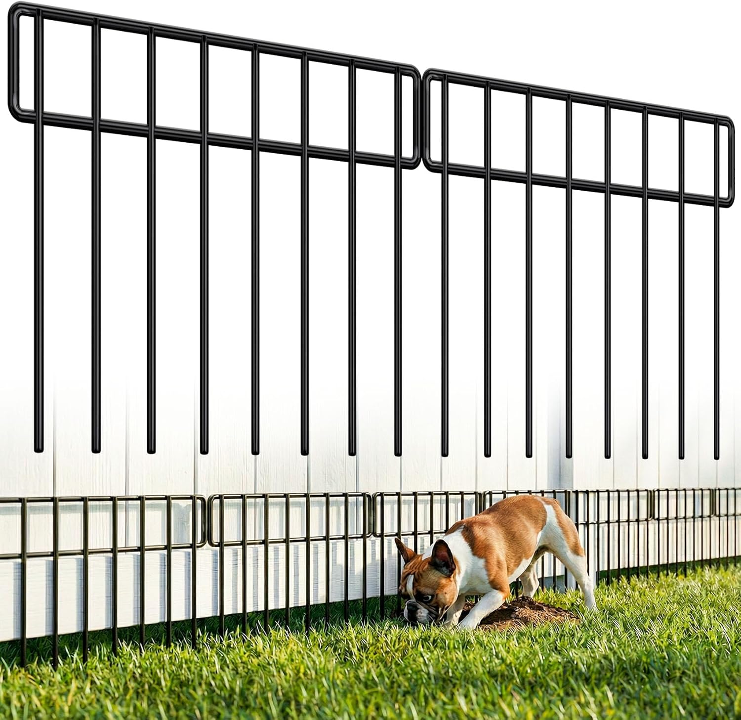 42.5FT No Dig Animal Barrier Fence Panels - 30 Pack Garden Fence Animal Barrier Dog Fence, 4.2mm Heavy-Duty Metal Fencing Anti Digging Barrier Garden Edging Border for Outdoor Yard, Rabbit