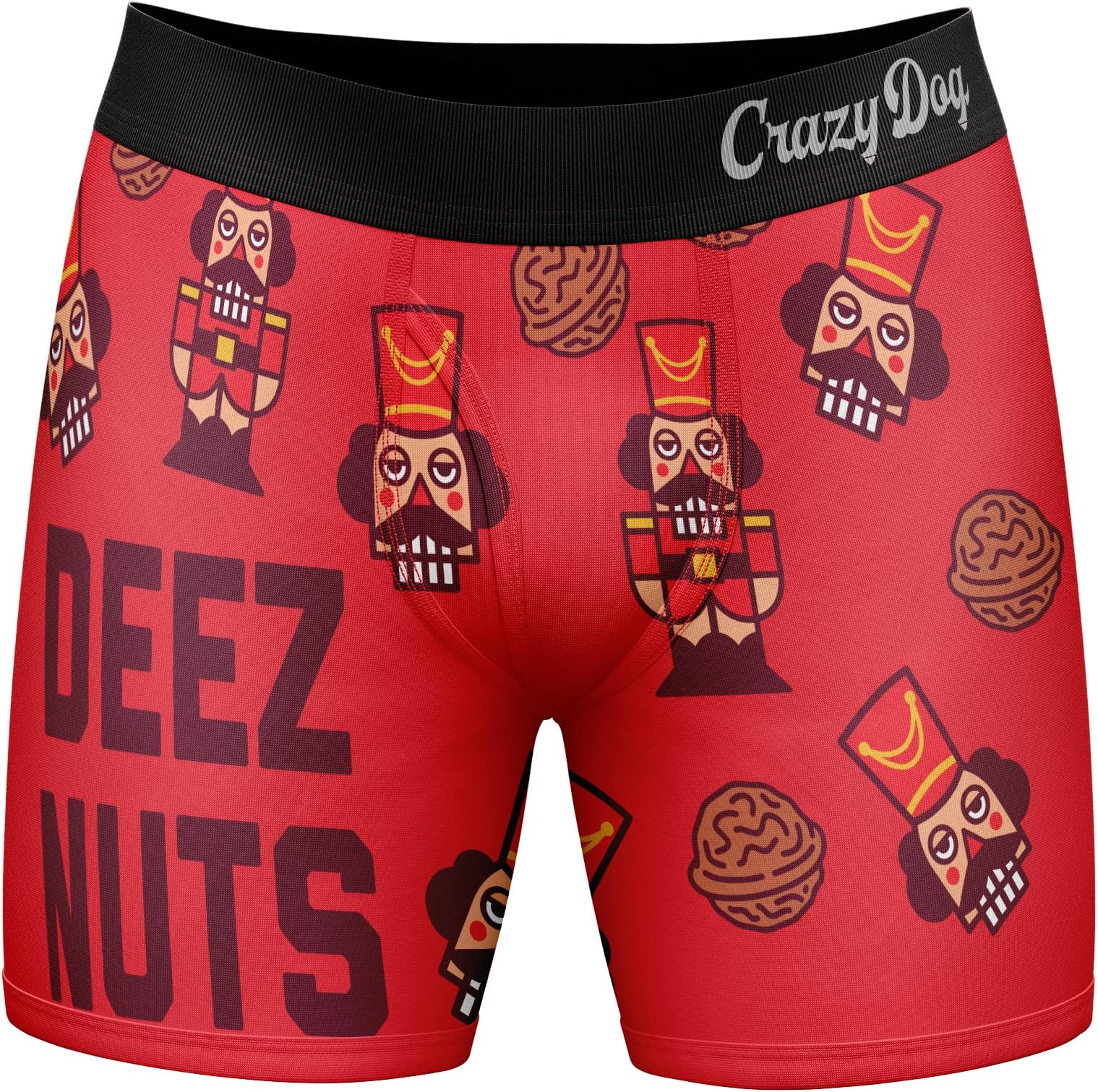 Deez Nuts Mens Boxers Funny Christmas Nutcracker Hilarious Graphic Underwear