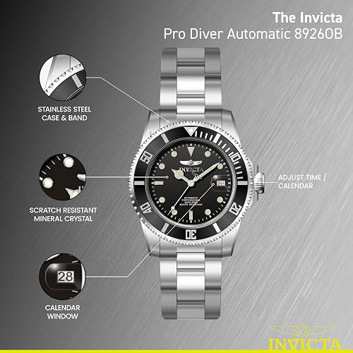 Invicta Pro Diver Edelstahl Herren Automatikuhr - 40mm - 4