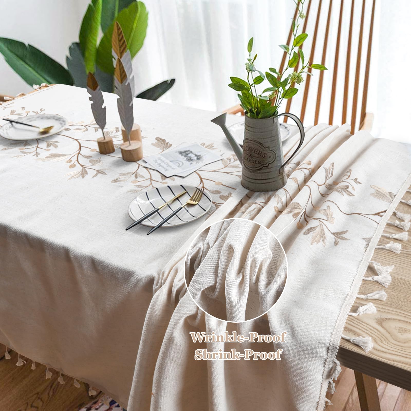 Amazon.com: ColorBird Table Cloth Square Table 55x55 Inch, Cotton