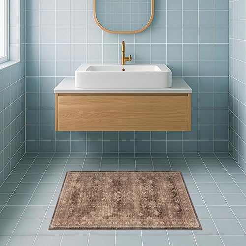 Miniatura 557 de Alfombra Boho Negra para Sala de Estar - Alfombra de Área Lavable de 10x14 Pies, Alfombras de Comedor para Debajo de la Mesa, Alfombra Suave de Pelo