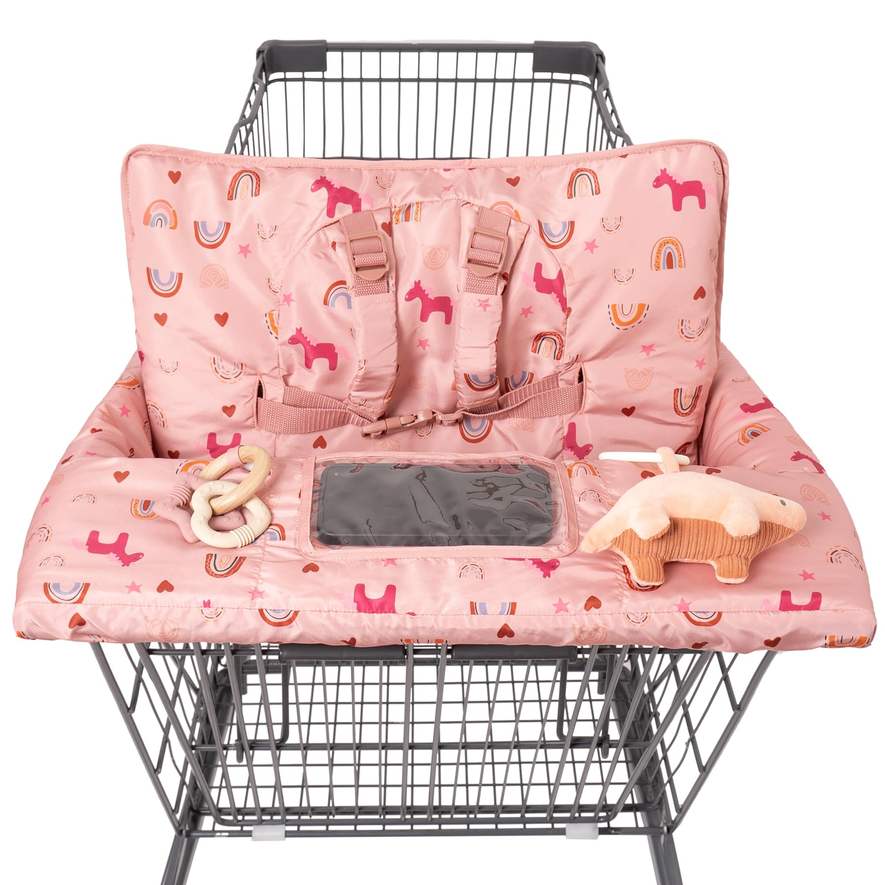 Shopping Cart Cover for Baby 2 in 1 High Chair Covers for Restaurant Comfortable Grocery Cart Seat Covers for Infant, Toddler Universal Suitable for