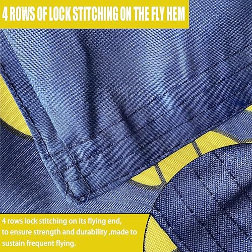 Miniatura 3 de Bandera con emblema de la Marina de los Estados Unidos de doble cara 3 x 5 para exteriores, banderas militares navales resistentes - Bandera de la