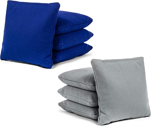 Miniatura 2 de Tailgating Pros Juego de tablas de Cornhole ligeras a rayas, incluye tablas reguladoras de 4 x 2 pies, bolsas de frijoles y fundas de transporte