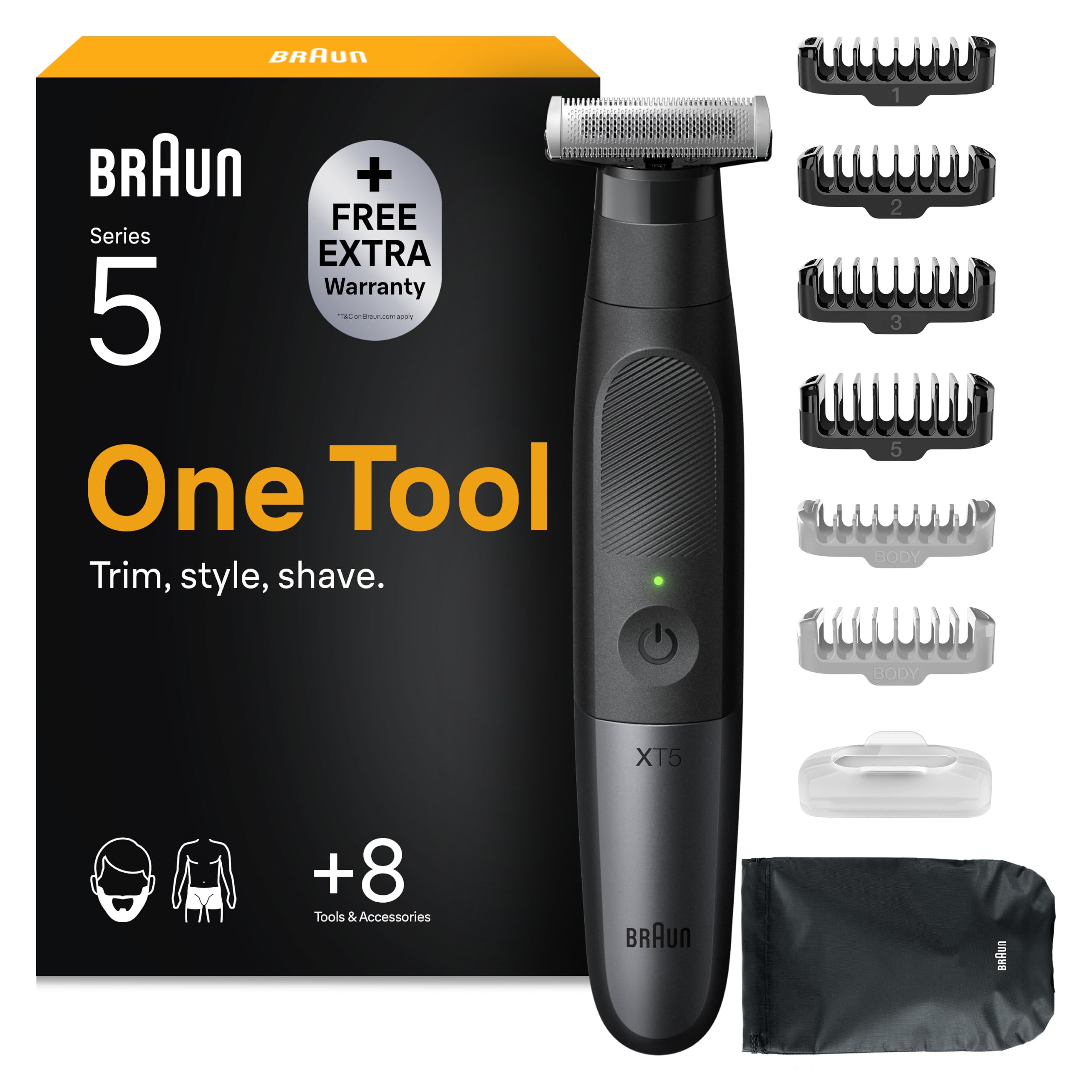 Afeitadora Braun Wet and Dry Serie X XT5200/ con Batería/ 6 Accesorios