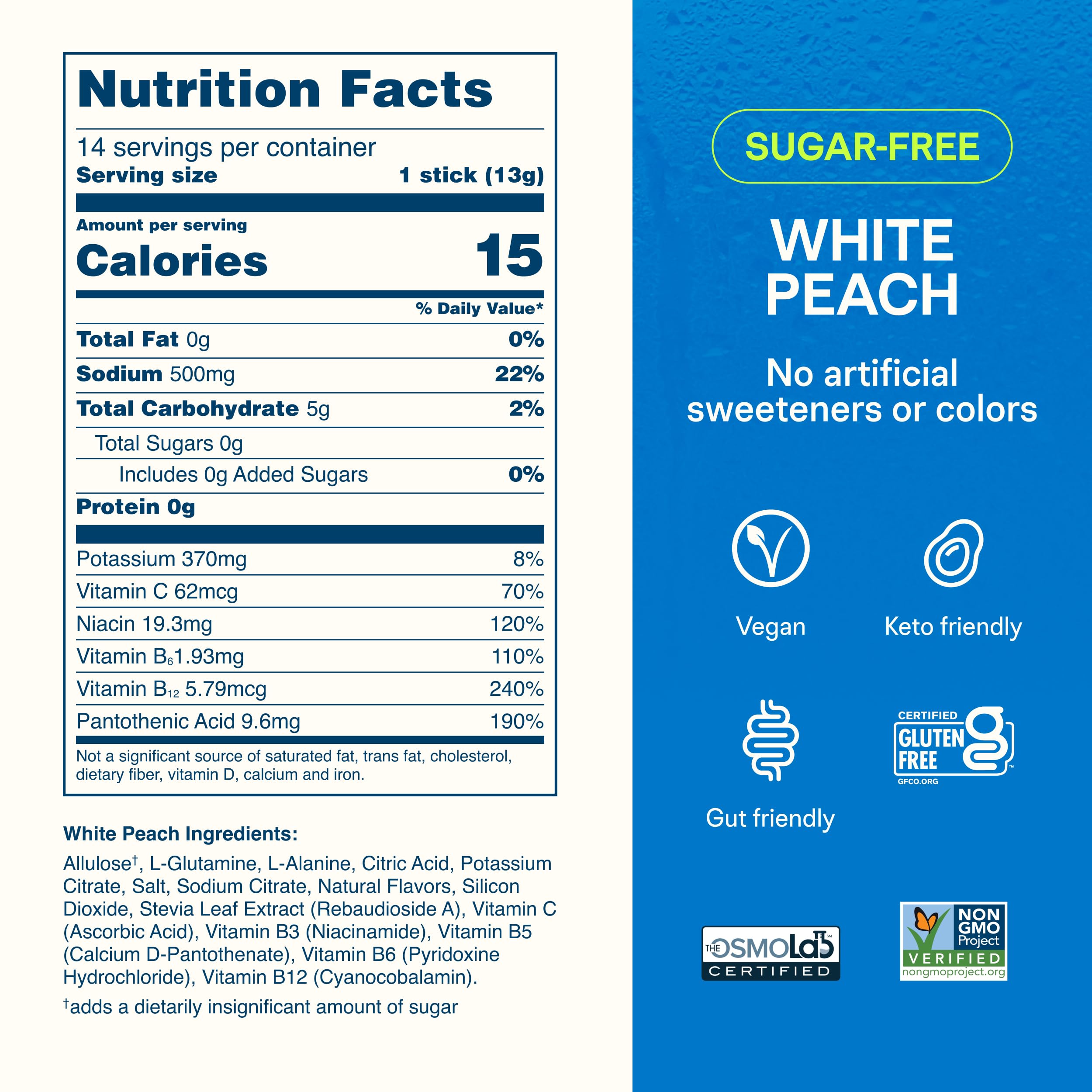 Liquid I.V. Sugar Free Hydration Electrolytes, White Peach, 14 Count — Amazon image 2