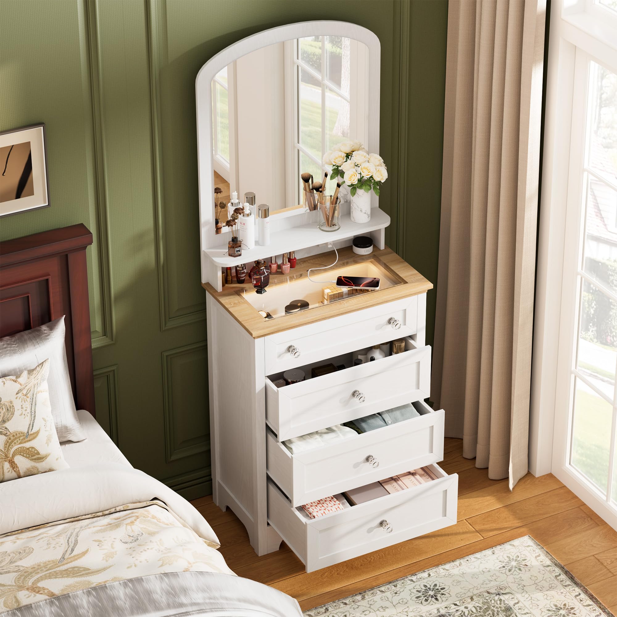 ドレッサー Retro mirror dresser antique Victorian dresser with mirror – 86 Vintage