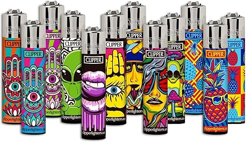 Clipper - Encendedor clásico grande reutilizable - Paquete de encendedores recargables icónicos de primera calidad - Reemplaza la rueda de butano,