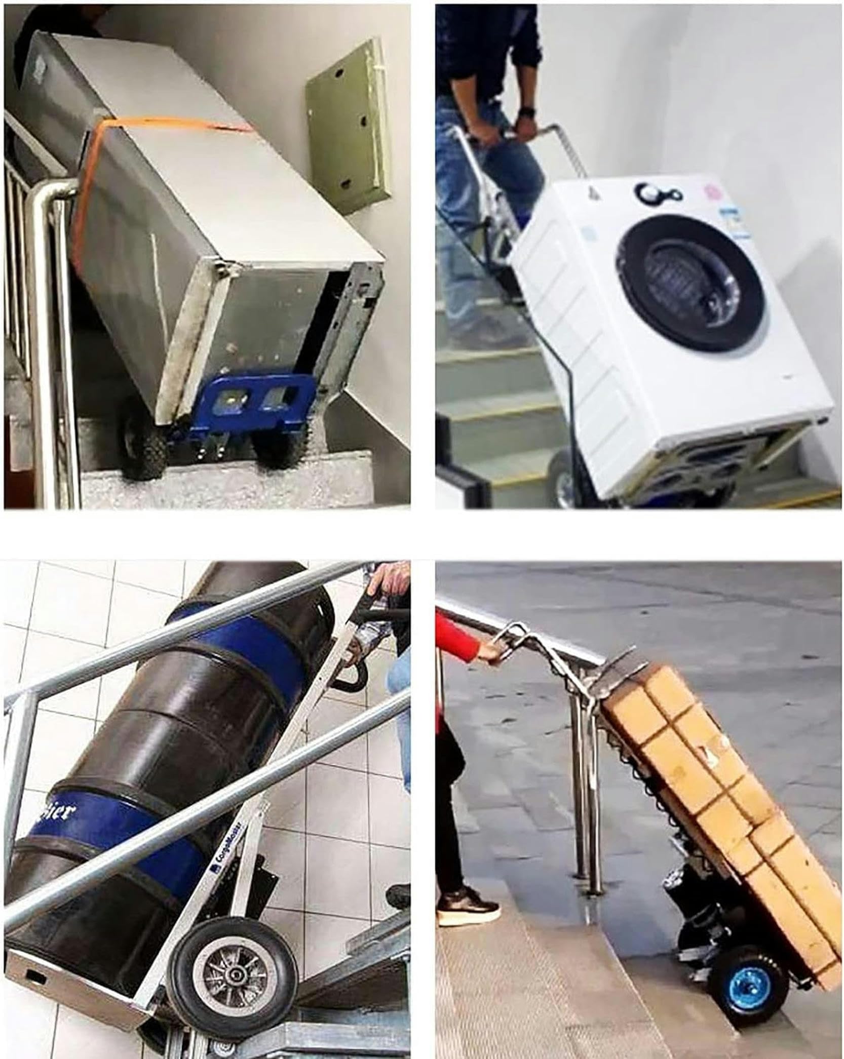 Sube-escaleras sobre orugas Silla de Ruedas Sube-escaleras eléctrica, Carretilla para Objetos Pesados, Motor sin escobillas, Batería extraíble (48 V/24 Ah), Capacidad de Carga 320 kg, Subir