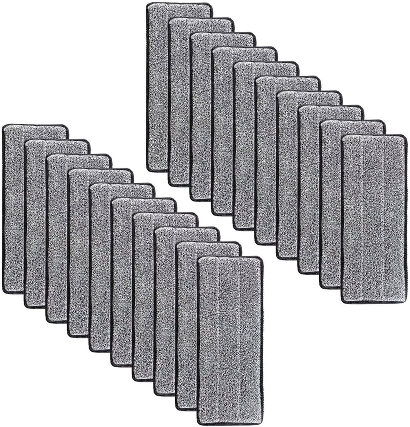 Compatible for JOYBOS 40cm Mop Cloth Kit 3-20pcs Microfiber Mops Pad Replacement Microfiber Washable Spray Set Accessories Cleaner Pad Gray(40cm-only-20-rags)
