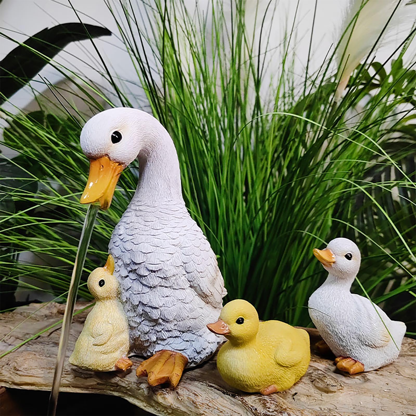 ZYZSY 3-Piece Set Pond spitters for Small Ponds, Pond Fountains, Garden Decor for Koi Pond, Polyresin Waterscape Sculpture with Water Pump, for