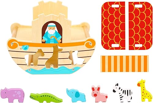 Miniatura 5 de Juguetes de madera - Juguete de Arca de Noé (juguetes educativos y de desarrollo, gran regalo para niñas y niños)