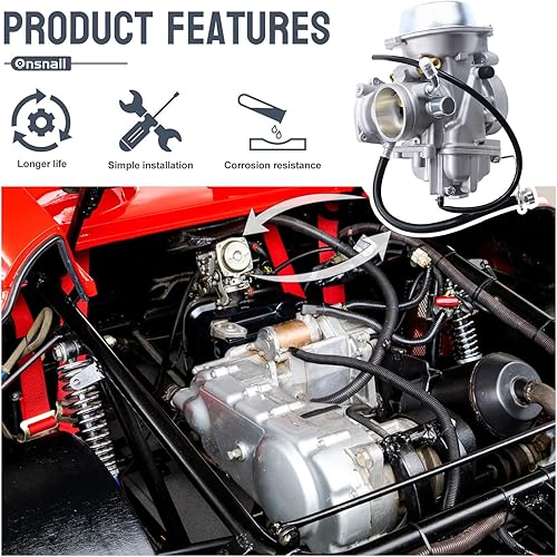 Miniatura 7 de Carburador para Polaris Sportsman 500 4X4 HO 2001-2005 2010-2012 (solo HO)/Polaris Scrambler 500 4X4 1997-2009/Polaris Worker 500/Polaris ATP 500