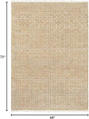 Miniatura 8 de MarkDay - Alfombras de área Treviso de fibra natural de 9 x 12 pulgadas color beige  verde  morado para sala de estar dormitorio o cocina 9 x 13 pies