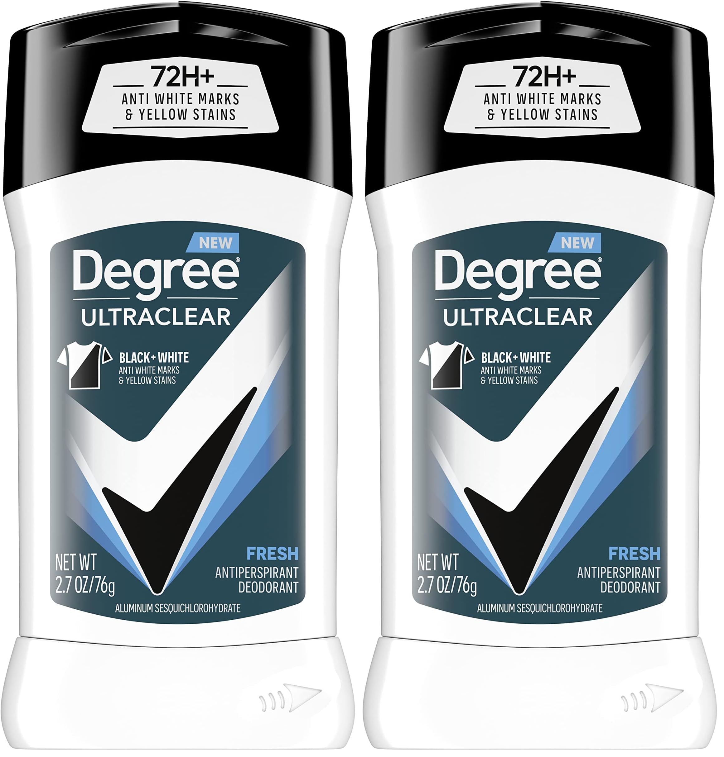 Degree Men UltraClear Antiperspirant Deodorant Fresh 72-Hour Sweat & Odor Protection Antiperspirant For Men With MotionSense Technology 2.7 oz (Pack of 2)