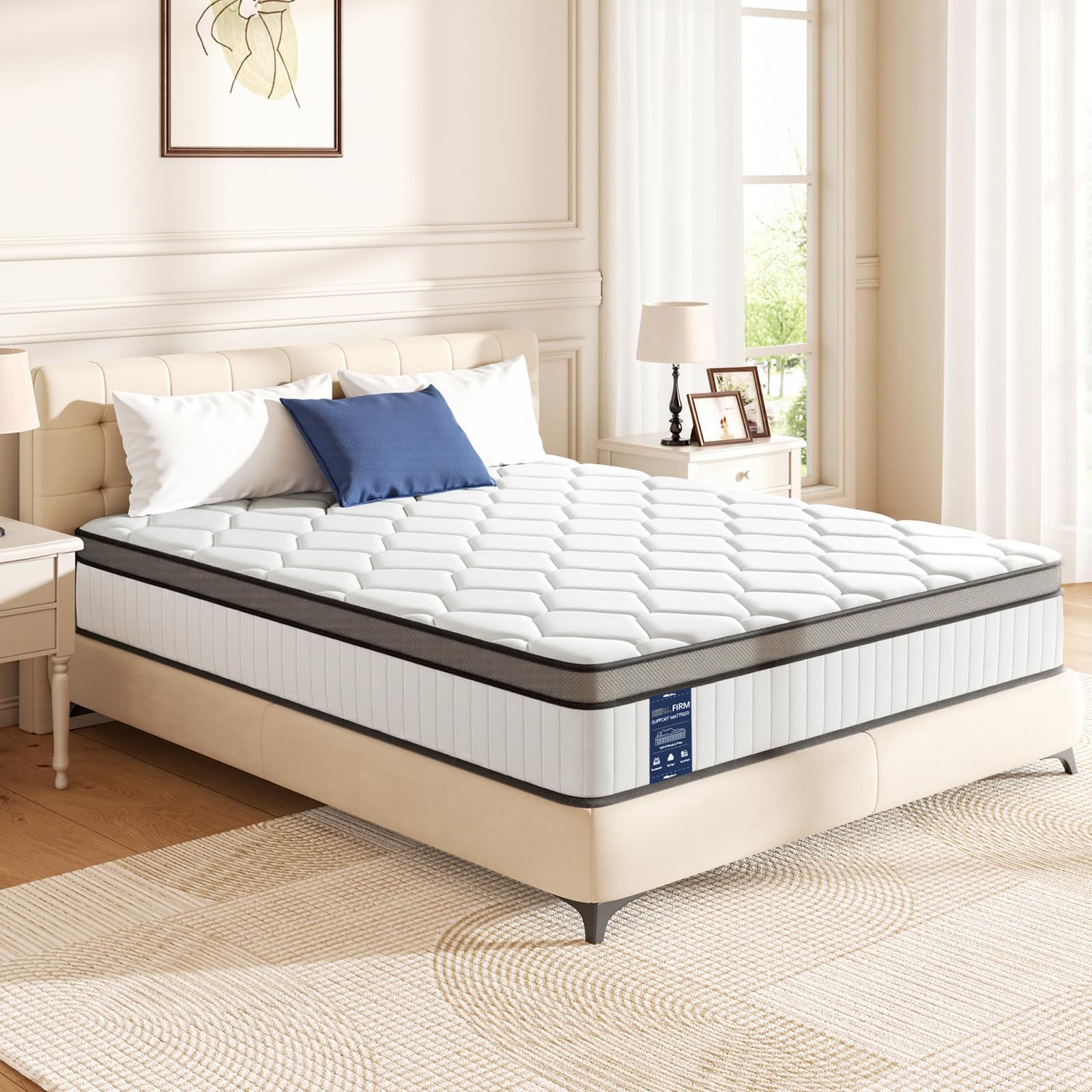 BedStory Materasso Singolo 120x190CM, Altezza 20cm con certificazione OEKO-TEX,Materasso Insacchettate Indipendenti,Materassi a Molle e Schiuma, Elevata Traspirabilità