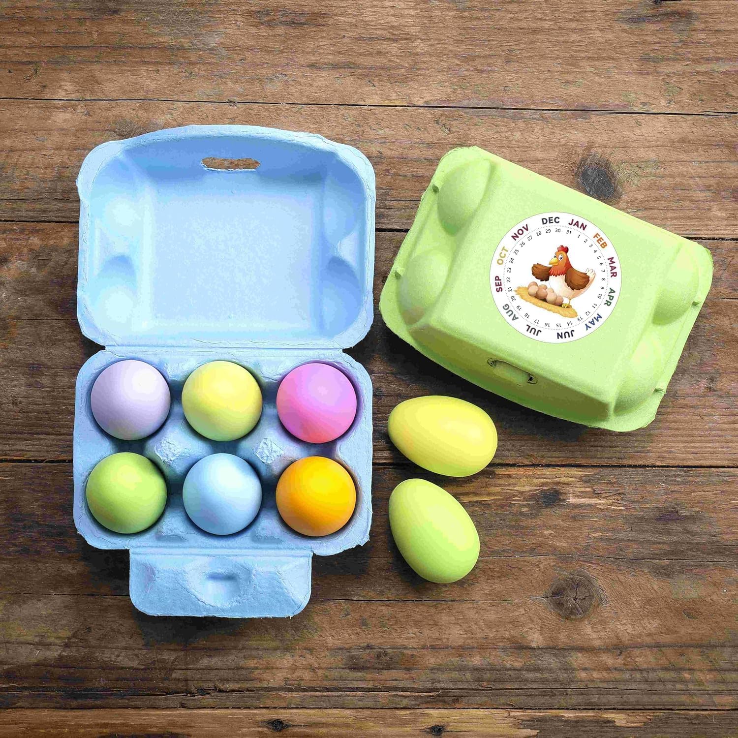 Eierkarton, Colorful Eierkarton für je 6 Eier, Robust und Langlebig, Eierbox Eier Behälter für Hühn/DIY Geschenke Ostern Handwerk, Sicherer Transport & Aufbewahrung von Hühnereiern