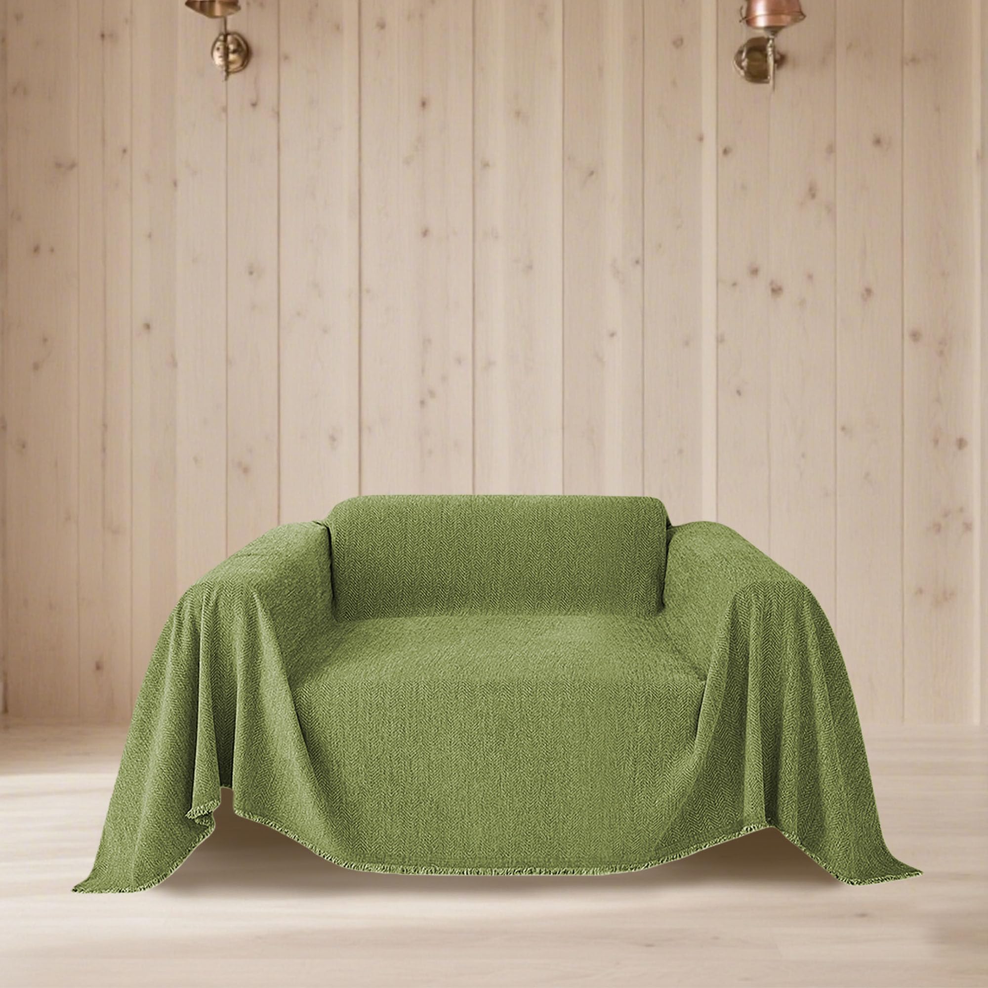 Housse de canapé antidérapante protège canapé chiens et chats 180x220cm vert