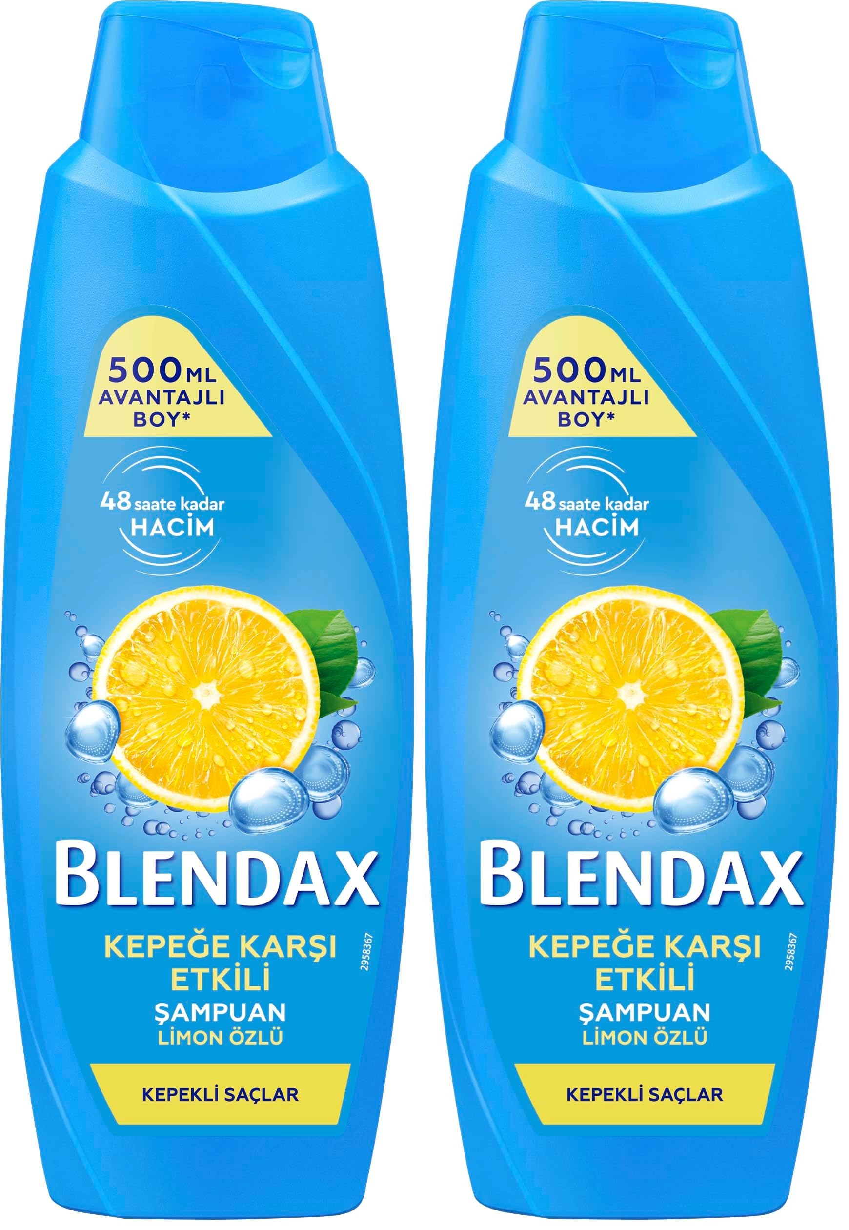 BLENDAX Kepeğe Karşı Etkili Limon Özlü Şampuan, 500 ml 2li paket